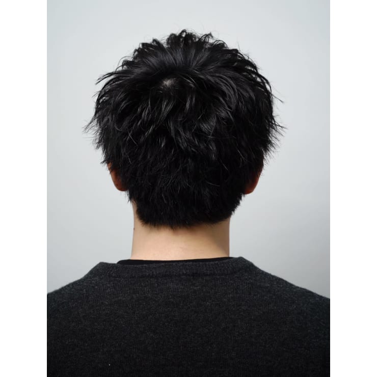 alpha 新宿】黒髪×スパイキーショート | men's salon alpha 新宿