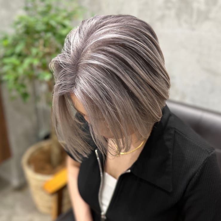 ハイトーングレーカラーケアブリーチダブルカラーシャドールーツ