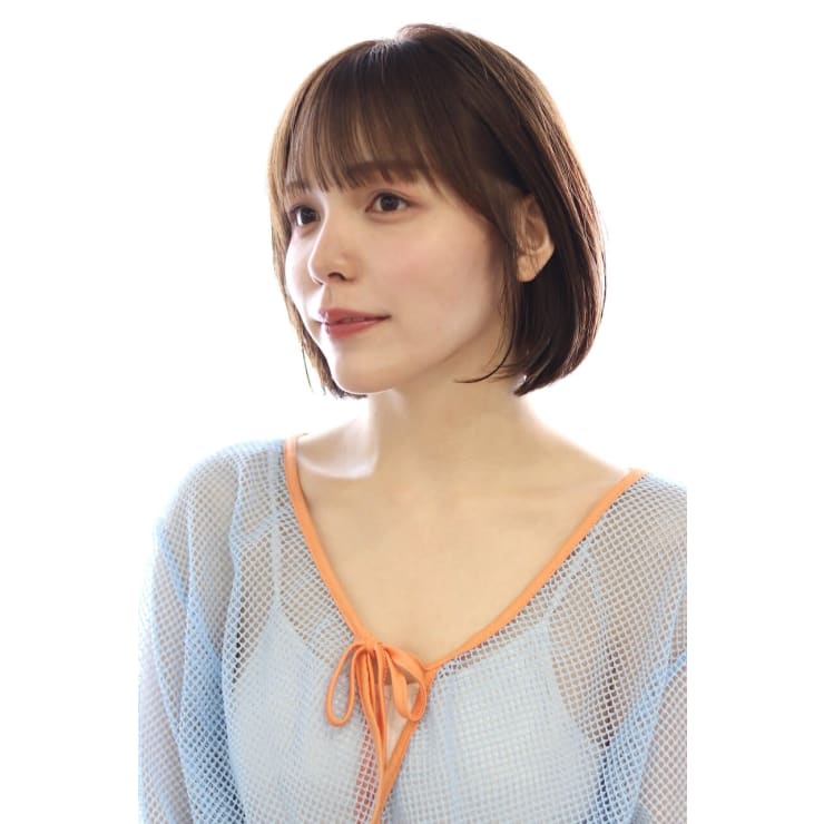 20代/30代/40代＊ひし形ボブ×前髪あり×ベージュカラー | hair+resort