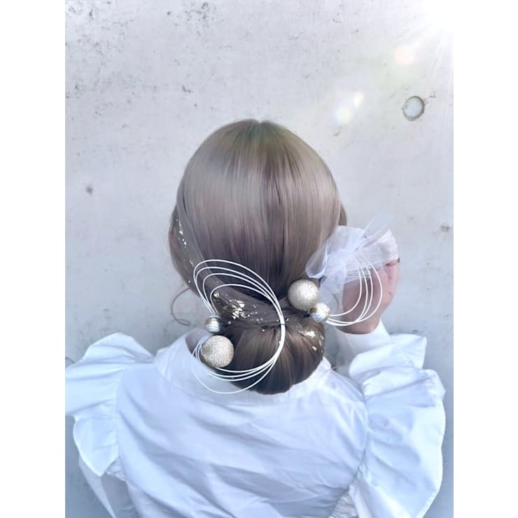アップアレンジ/髪飾り金箔、水引き | set salon lien 八幡筋店(セット