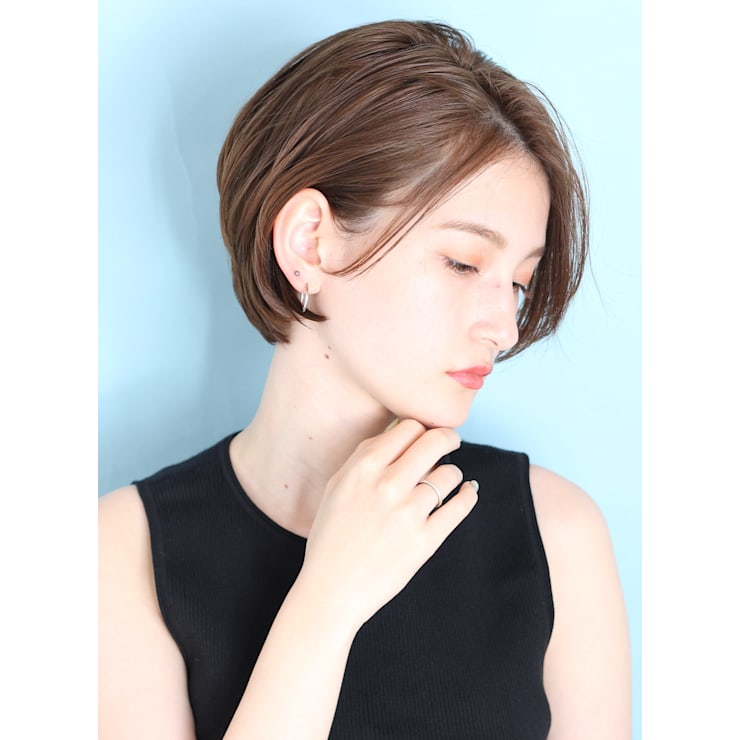 ショート・ボブ/面長/前髪なし/絶壁解消/30代/40代/ | INCEPTION GINZA
