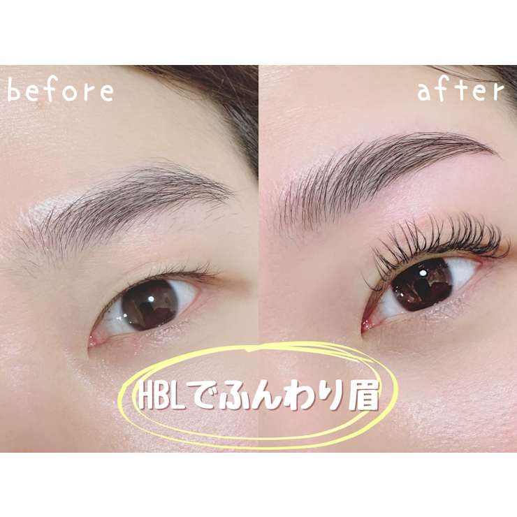 眉毛とまつげが同時にできる】ハリウッドブロウリフト+束感まつげ