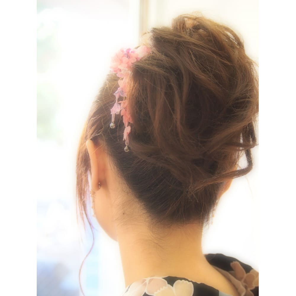 浴衣ヘアアレンジ Ash 白楽店 アッシュ のヘアスタイル 美容院 美容室を予約するなら楽天ビューティ