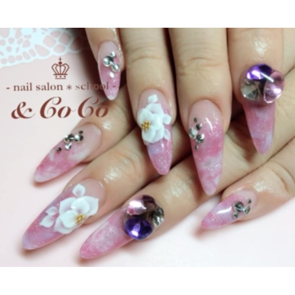 マーブルデザインスカルプ Nailsalon School Coco ネイルサロンスクールアンドココ のネイルデザイン ネイル まつげサロンを予約するなら楽天ビューティ