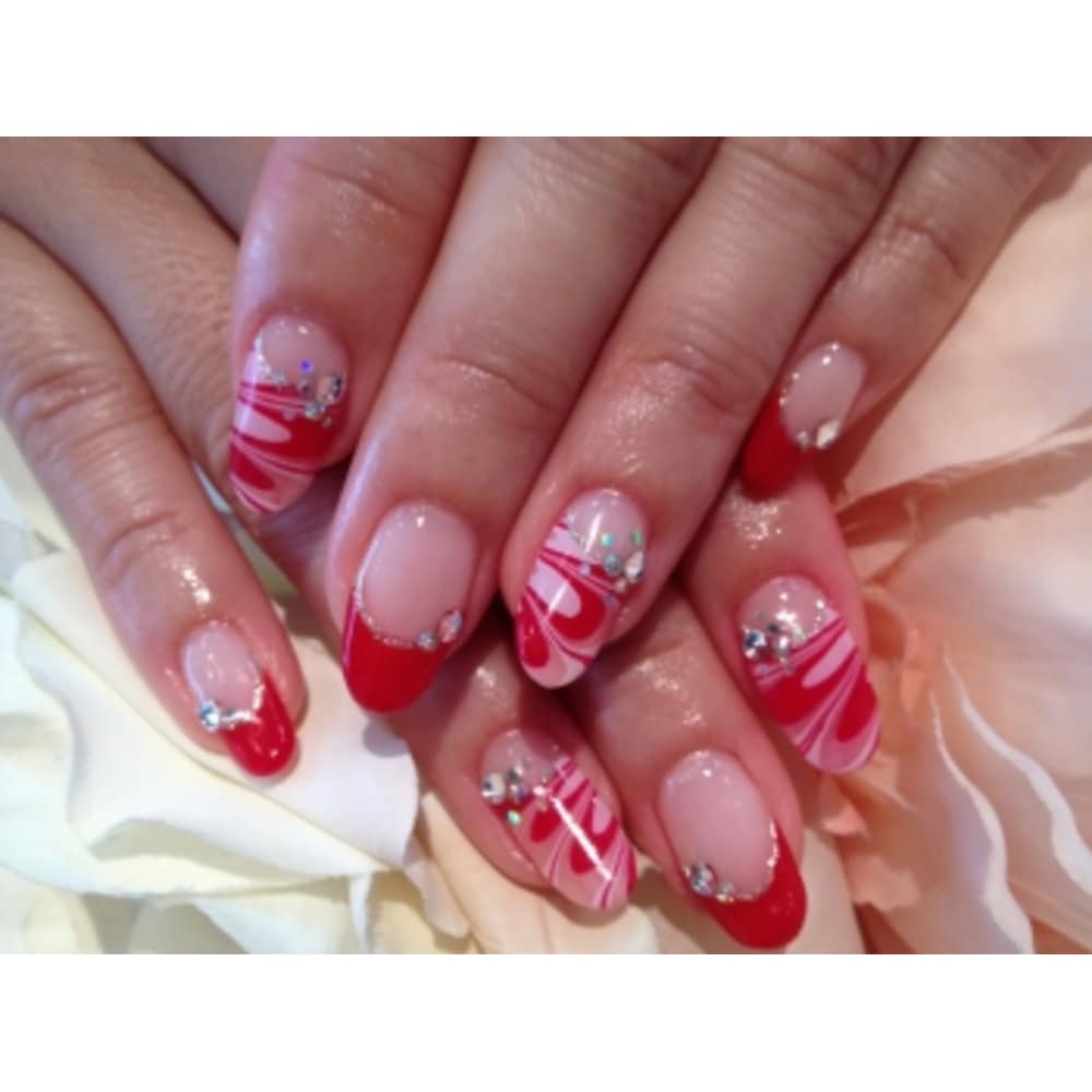Redウォーターマーブル Liana Nail リアーナ のネイルデザイン ネイル まつげサロンを予約するなら楽天ビューティ