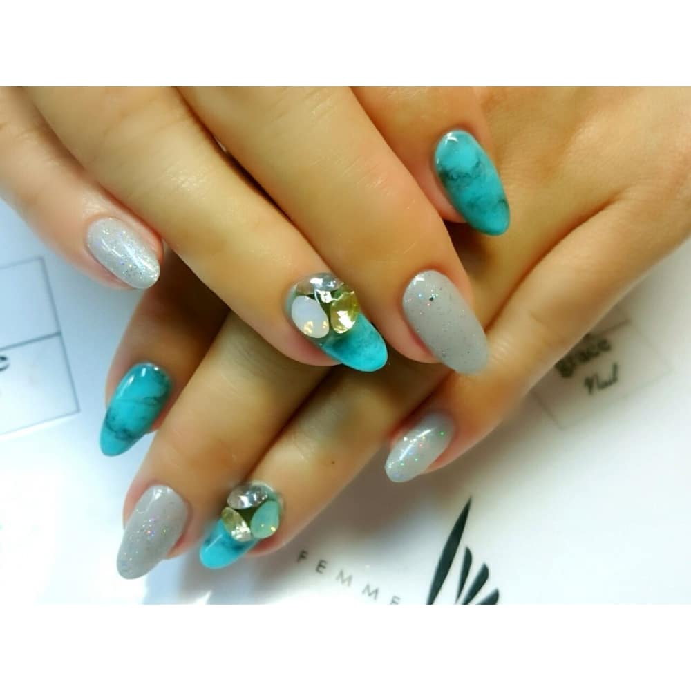 大理石ネイル Bi Grace Nail ビ グレイスネイル のネイルデザイン ネイル まつげサロンを予約するなら楽天ビューティ