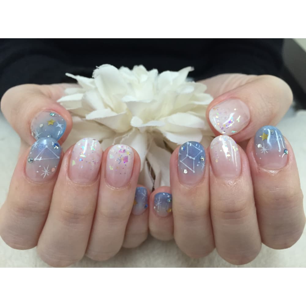 星空ネイル Luna Nail ルナネイル のネイルデザイン ネイル まつげサロンを予約するなら楽天ビューティ