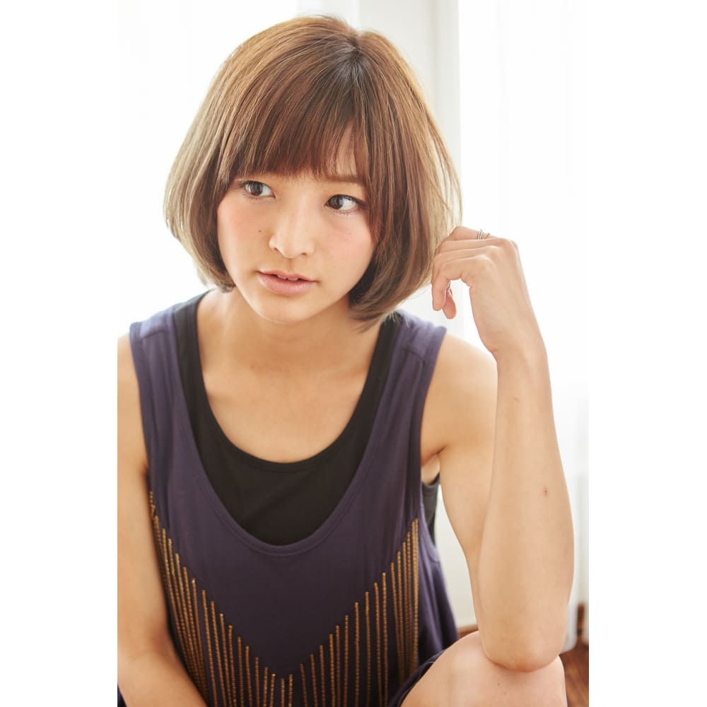 黒髪にも似合う セミウェット鎖骨ナチュラルミディラウンドボブ Felicita Hair Design 緑地公園店 フェリシータ のヘアスタイル 美容院 美容室を予約するなら楽天ビューティ