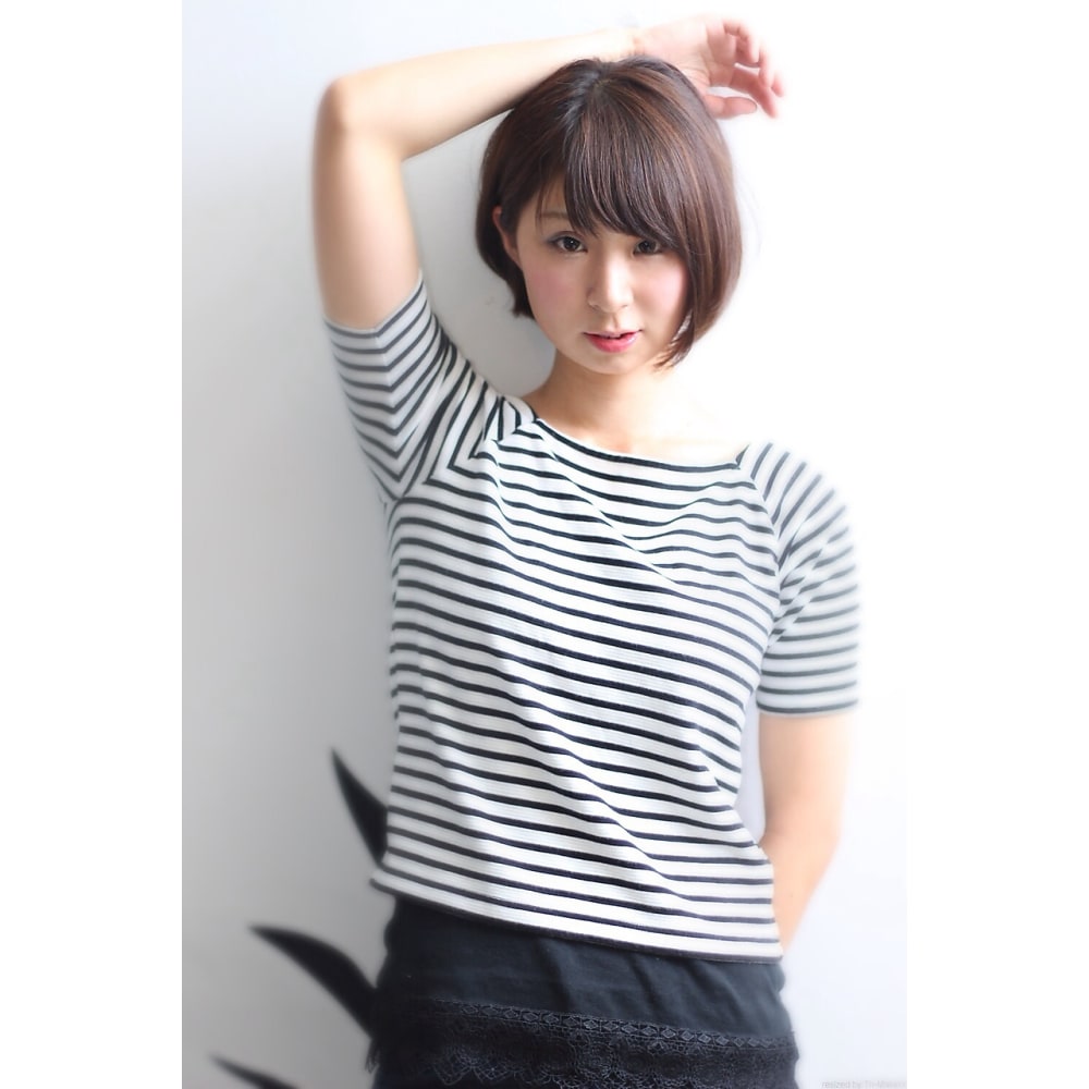 耳かけショートボブ Agland 薬師崇芳 A Gland Garden 吹田店 アグランガーデンスイタ のヘアスタイル 美容院 美容室を予約するなら楽天ビューティ