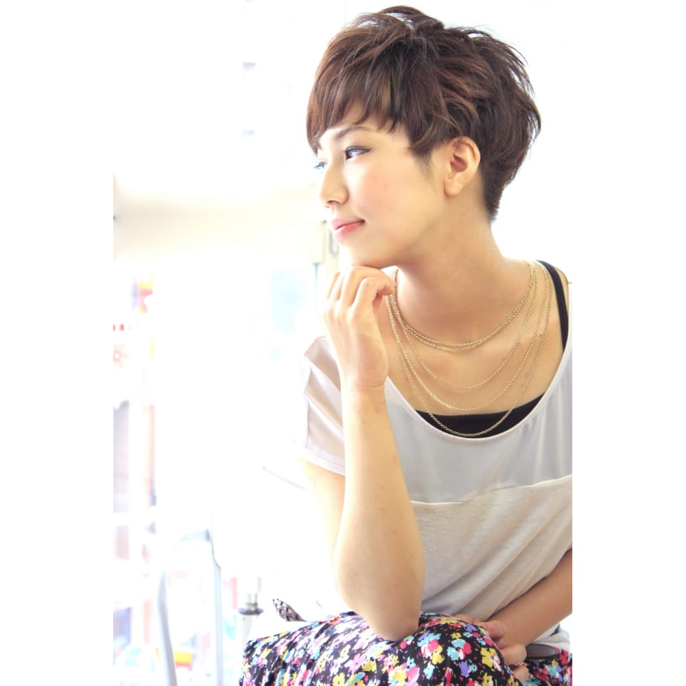 大人かわいいベリーショート Renjishi Kichijoji レンジシ のヘアスタイル 美容院 美容室を予約するなら楽天ビューティ