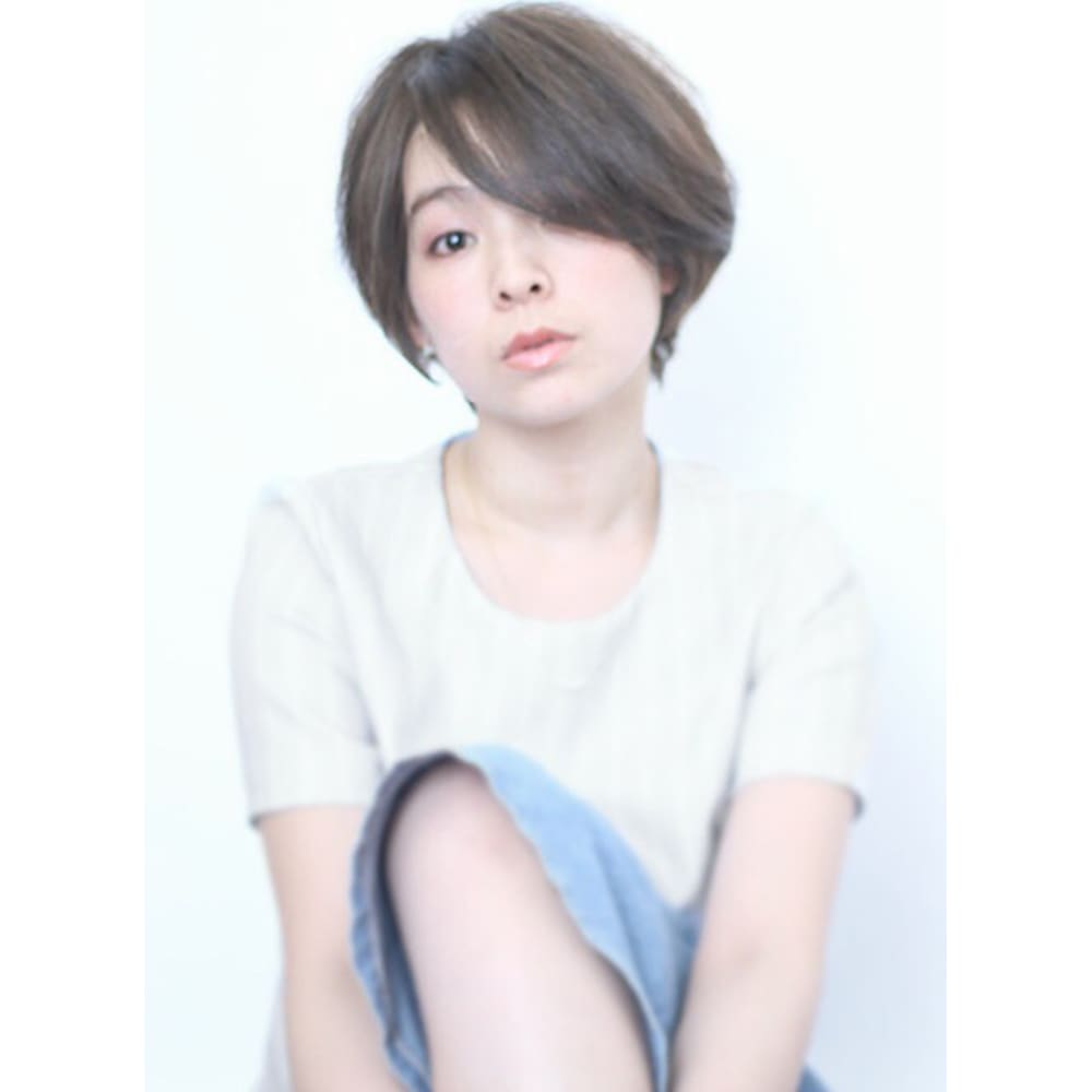 カットで小顔になるひし形ショート Beautrium Ginza ビュートリアム のヘアスタイル 美容院 美容室を予約するなら楽天ビューティ