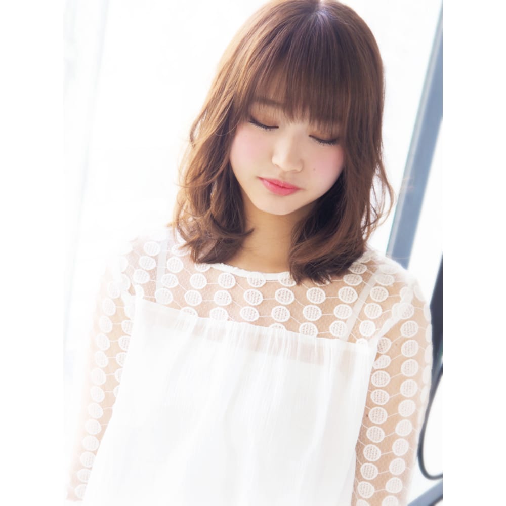ヘアジュレドゥ 花井 大人愛されカワイイふわミディロブ Hair Jurer Deux ジュレドゥ のヘアスタイル 美容院 美容室を予約するなら楽天ビューティ