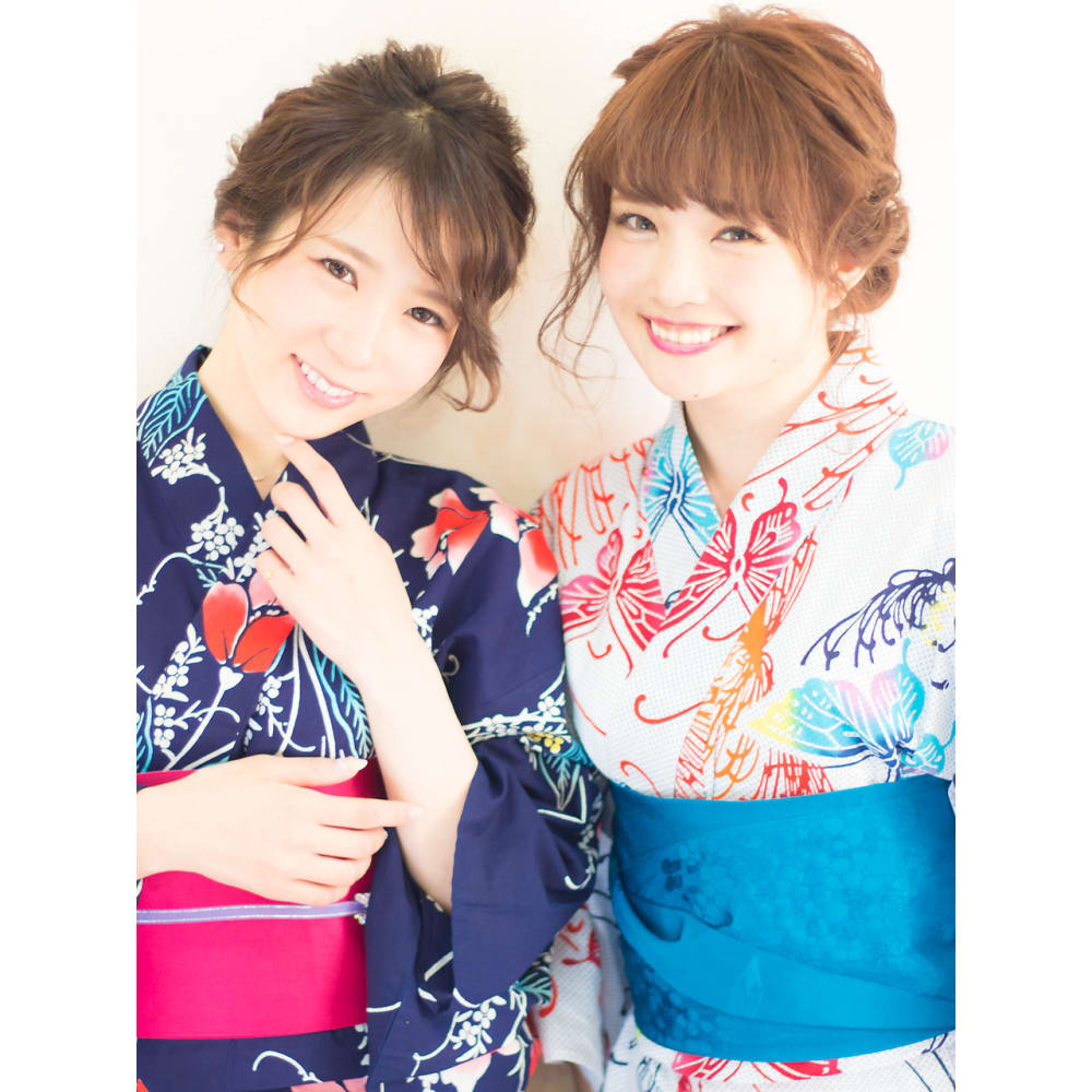 お友達とも 浴衣着付けヘアセット Broto ブロット のヘアスタイル 美容院 美容室を予約するなら楽天ビューティ