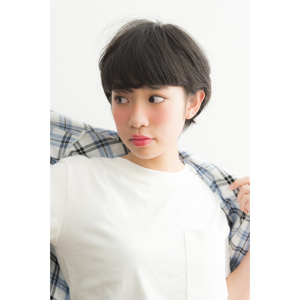 重めバング 黒髪マッシュショート Keep Hair Design 自由が丘 キープ ヘアデザイン ジユウガオカ のヘアスタイル 美容院 美容室を予約するなら楽天ビューティ