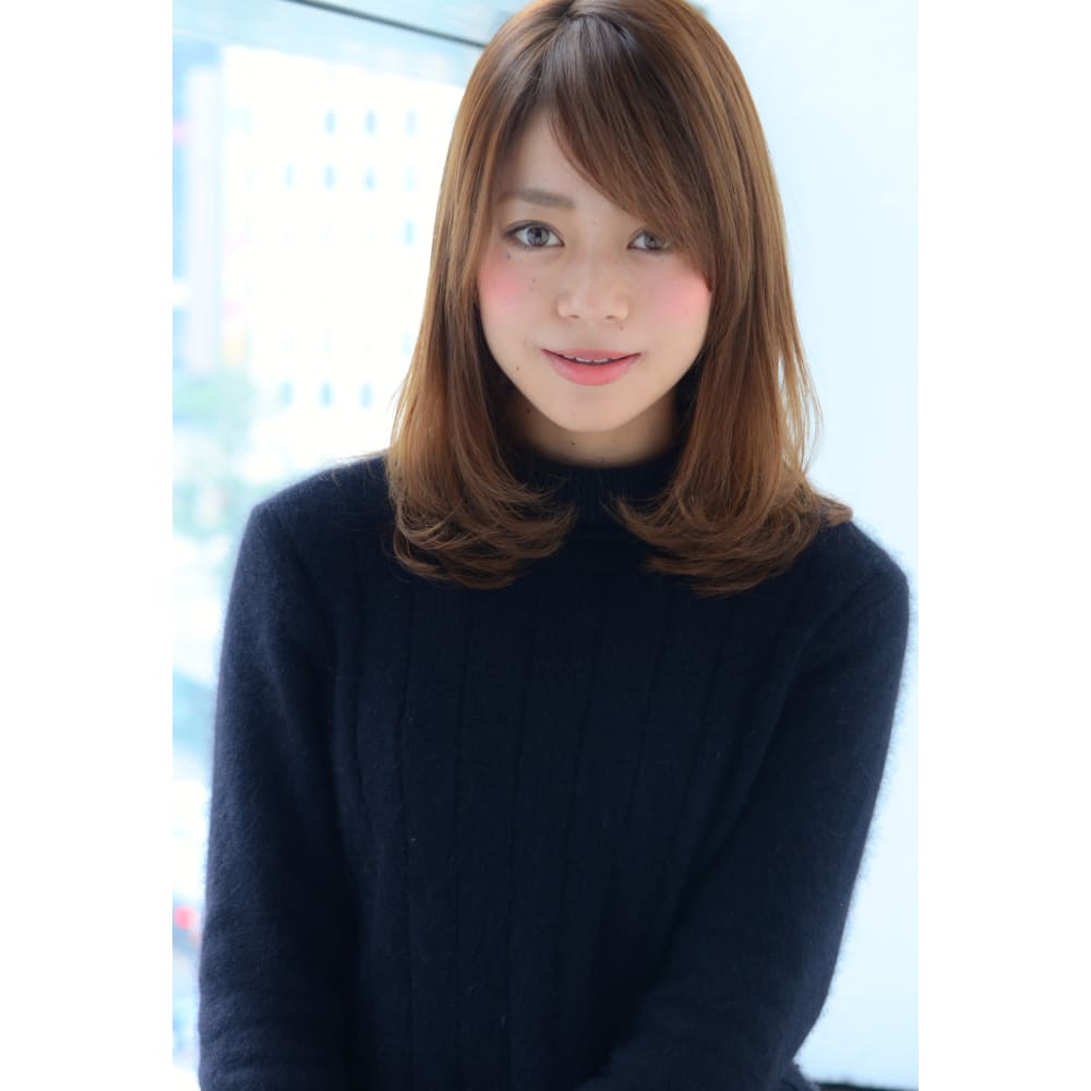 好感度アップ下し流し前髪 大人かわいいワンカールボブ Trico 心斎橋店 トリコ のヘアスタイル 美容院 美容室を予約するなら楽天ビューティ