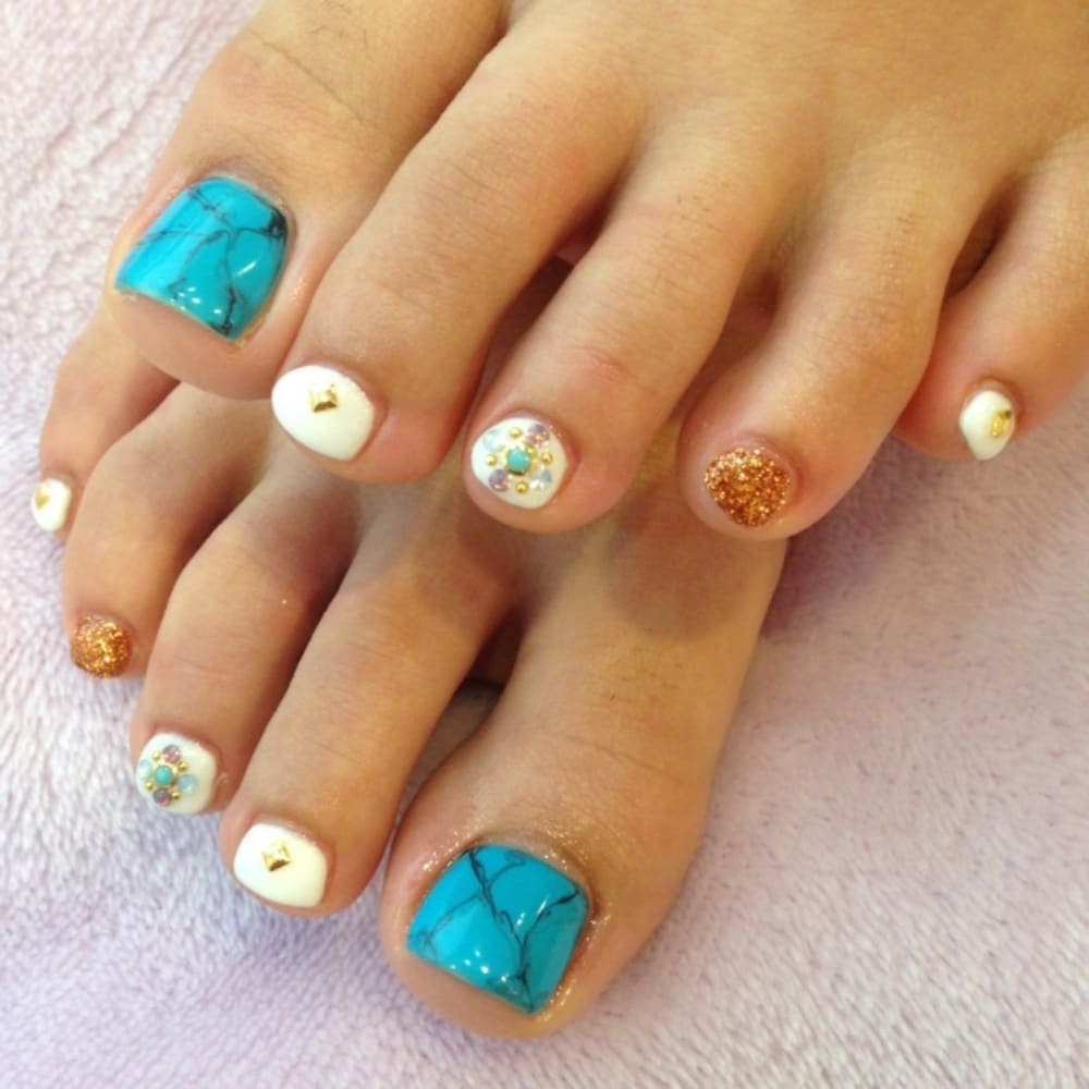 ターコイズ 夏 Nail Salon Mahalofestaネイルサロンマハロ