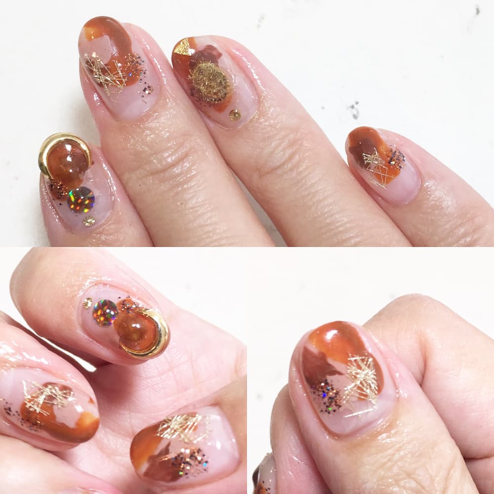 秋先取り ブラウンネイル Mua Nail ムアネイル のネイルデザイン