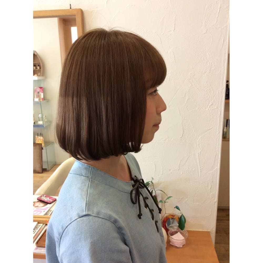 内巻きシンプルボブ Verve Hair Relax ヴァーヴ 寒河江美容室 ヴァーヴヘアーアンドリラックスヴァーヴサガエビヨウシツ のヘアスタイル 美容院 美容室を予約するなら楽天ビューティ