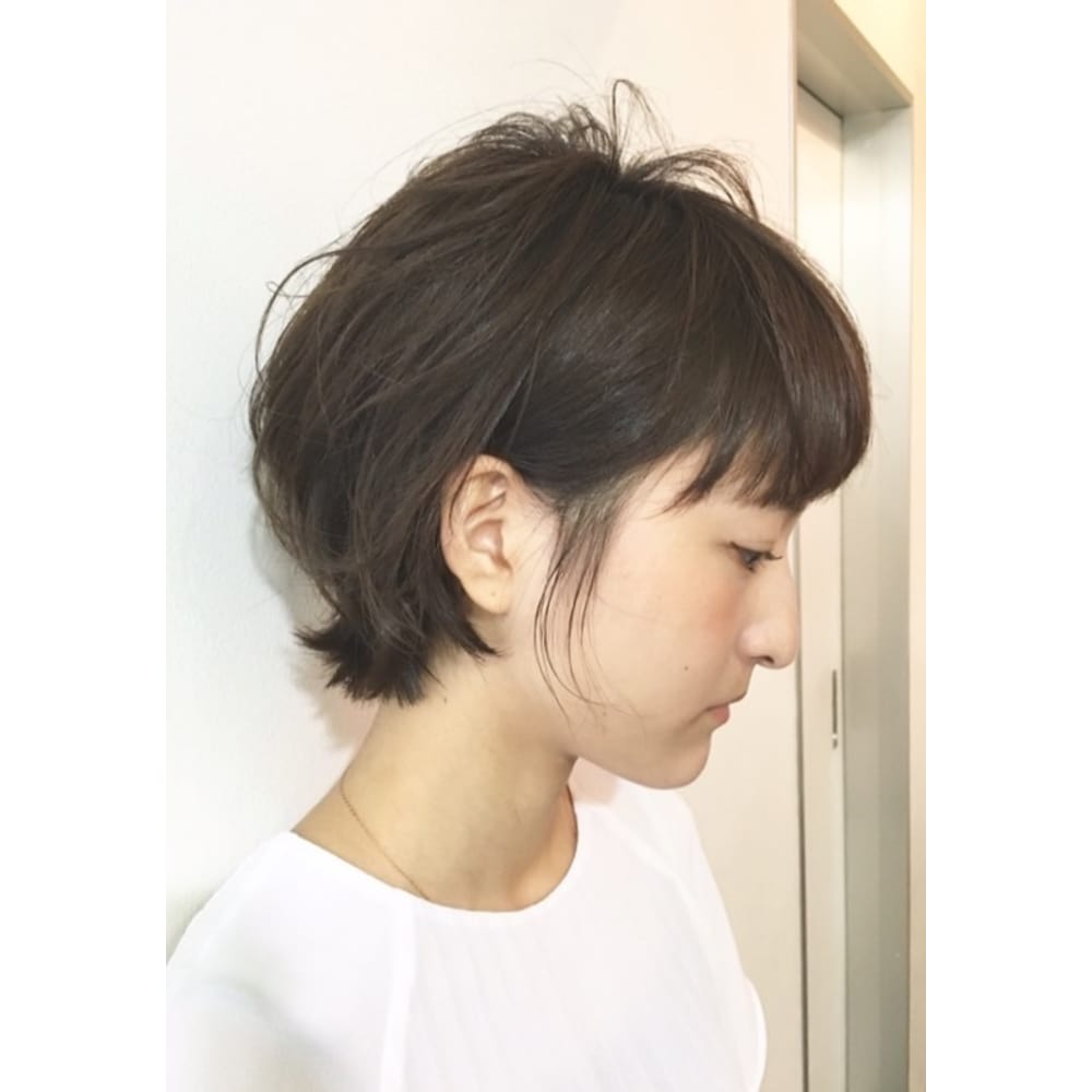 外ハネのウルフボブ 担当高橋 Que Hair キューヘア のヘアスタイル 美容院 美容室を予約するなら楽天ビューティ