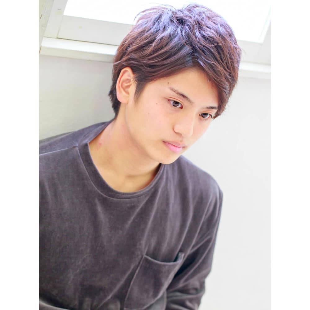 柔らか縮毛 斜めバンクメンズスタイル Liens なんばマルイ リアンナンバマルイ のヘアスタイル 美容院 美容室を予約するなら楽天ビューティ