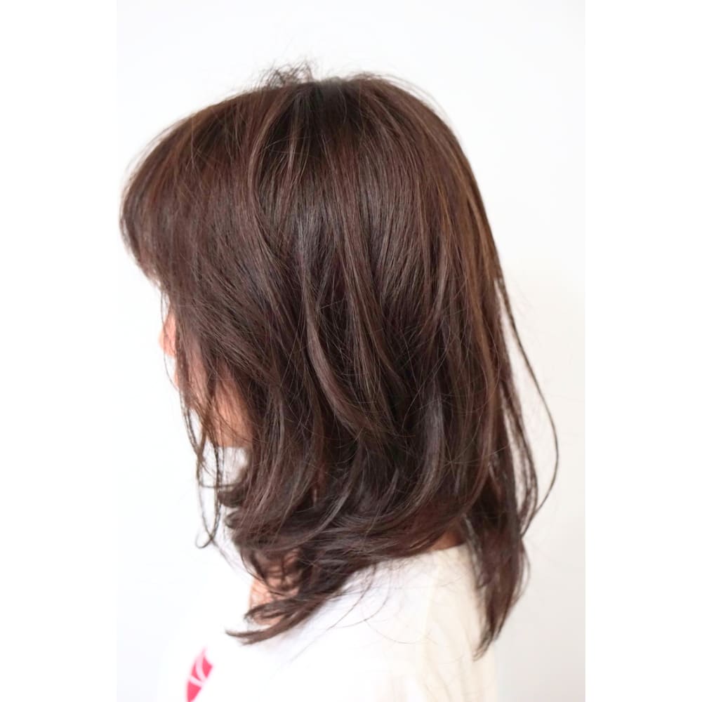 ミディアムカール アッシュベージュ Lourdes Hair Design ルルド