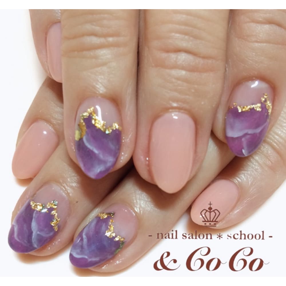 大人 天然石風デザイン Nailsalon School Coco ネイルサロンスクールアンドココ のネイルデザイン ネイル まつげサロンを予約するなら楽天ビューティ