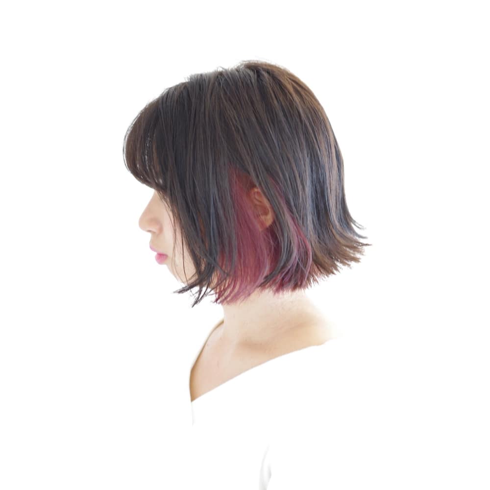 外ハネインナーカラーボブ Block Hairmake ブロックヘアメイク のヘアスタイル 美容院 美容室を予約するなら楽天ビューティ