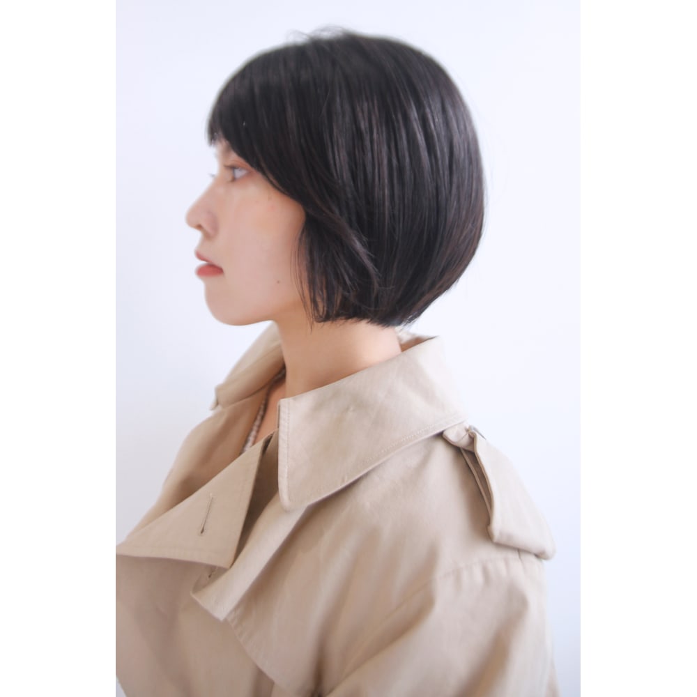 ぱっつんオン眉 黒髪ショートボブ Beautrium 心斎橋店ビュートリアム