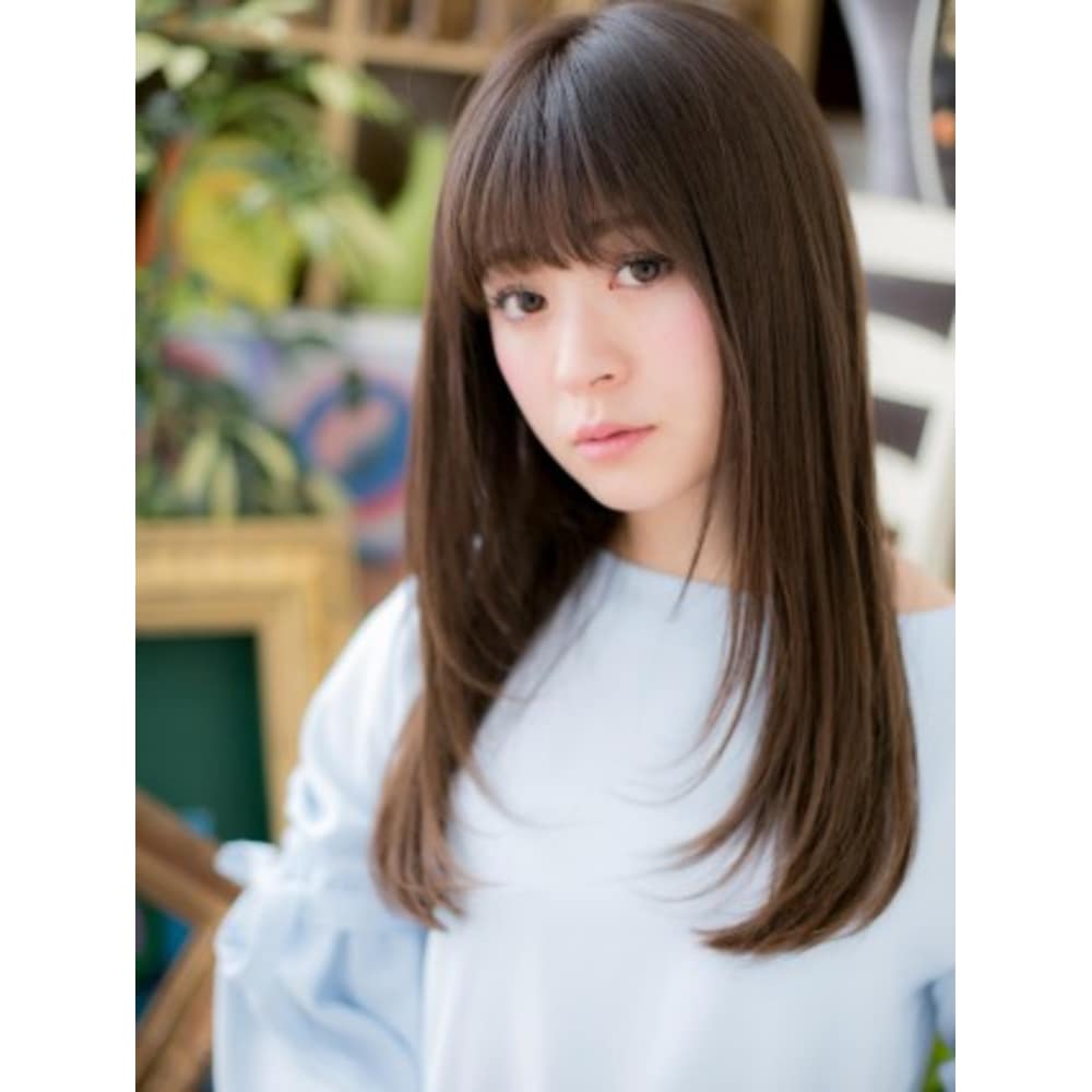 小顔マジック 黒髪ストレートレイヤー Cover Hair Spa Bliss 浦和西口店 カバーヘア アンド スパブリス ウラワニシグチテン のヘアスタイル 美容院 美容室を予約するなら楽天ビューティ