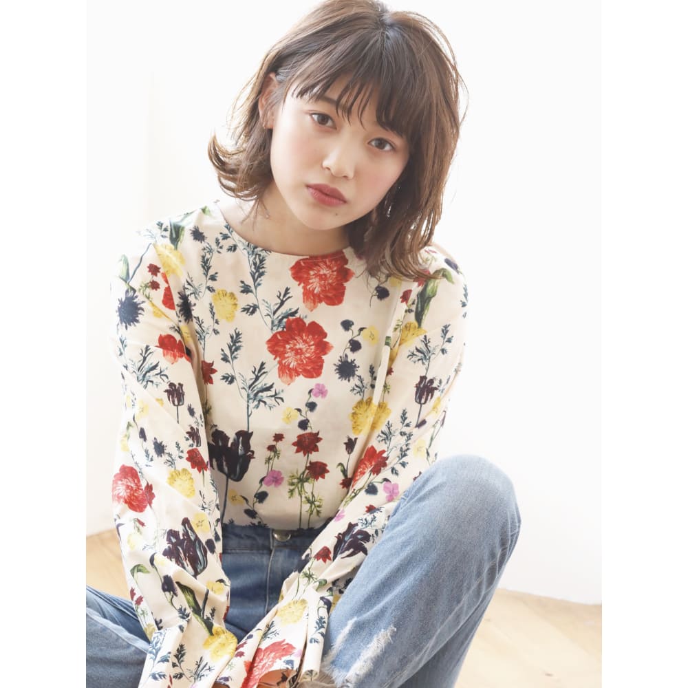 シースルーバングパーマボブ Clan クラン のヘアスタイル 美容院 美容室を予約するなら楽天ビューティ