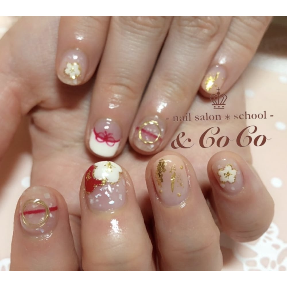 和装ネイル Nailsalon School Coco ネイルサロンスクールアンドココ のネイルデザイン ネイル まつげサロンを予約するなら楽天ビューティ