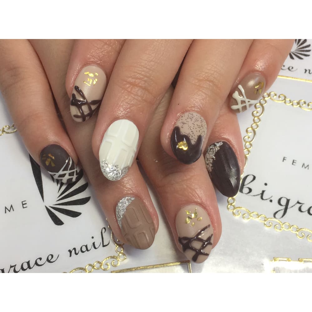 チョコネイル Bi Grace Nail ビ グレイスネイル のネイルデザイン ネイル まつげサロンを予約するなら楽天ビューティ