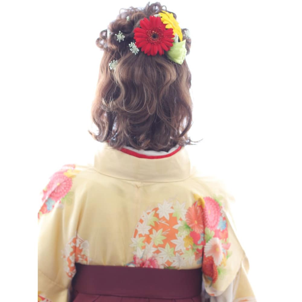 50+素晴らしい袴 ミディアム ハーフ アップ 自由 髪型 コレクション