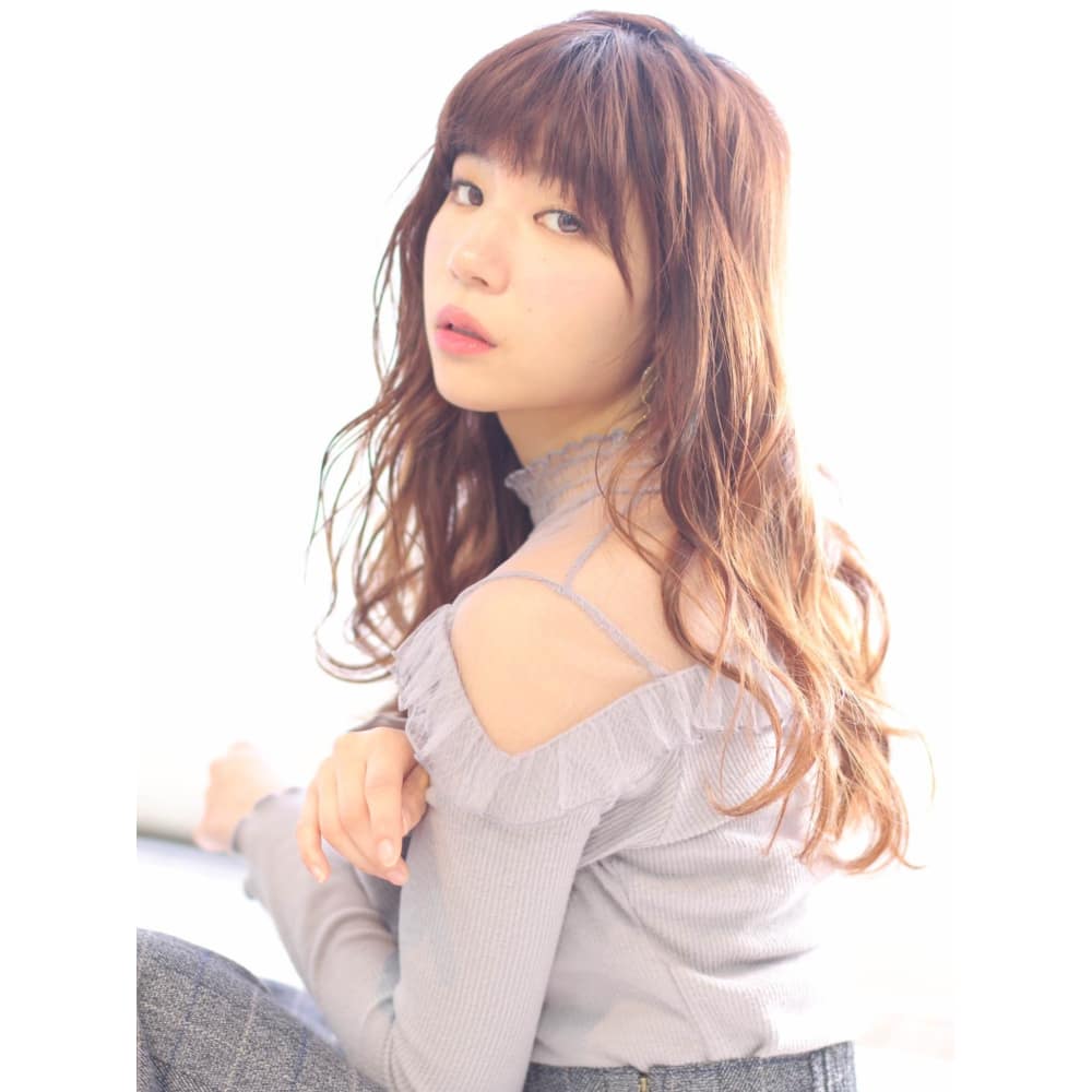 磯野真由美 デジタルパーマゆるふわロング メルトカラー Hair Resort Lagoon ヘアリゾートラグーン のヘアスタイル 美容院 美容室を予約するなら楽天ビューティ