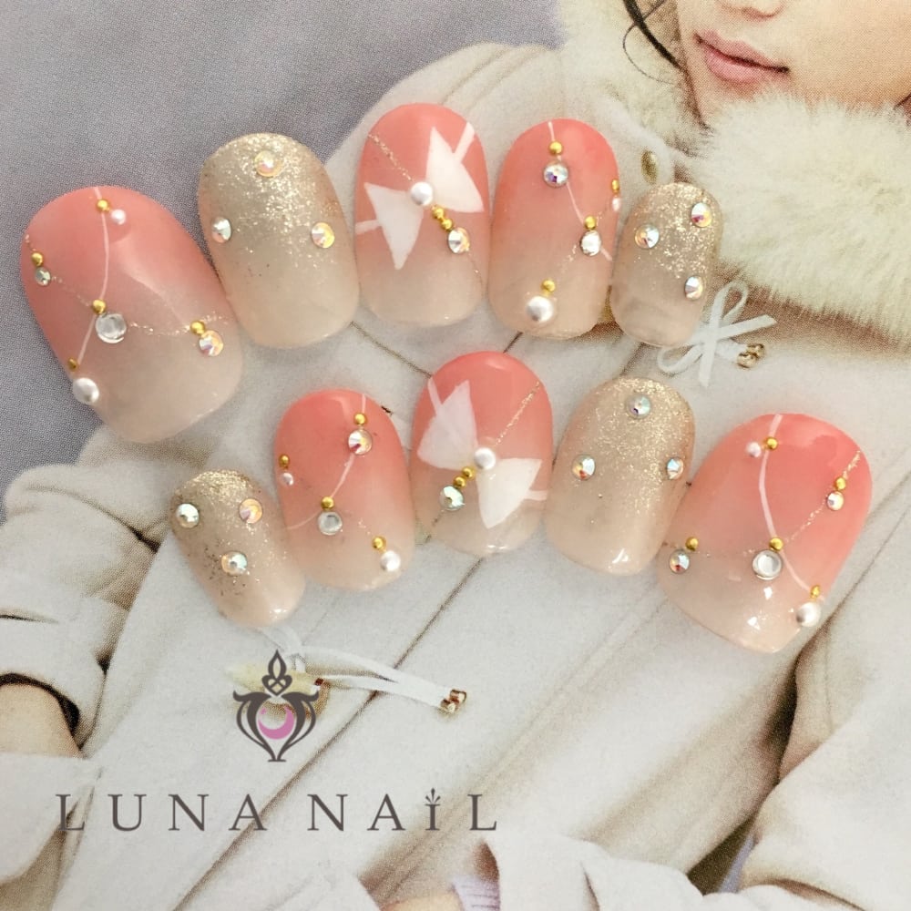 オーダーチップ リボンネイル Luna Nail ルナネイル のネイルデザイン ネイル まつげサロンを予約するなら楽天ビューティ