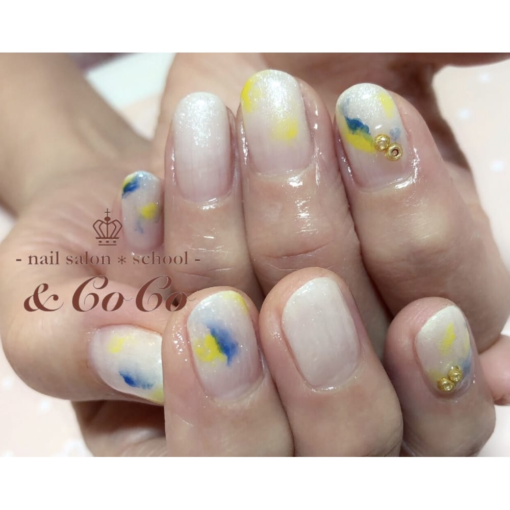 クール ミモザネイル Nailsalon School Coco ネイルサロンスクールアンドココ のネイルデザイン ネイル まつげサロンを予約するなら楽天ビューティ