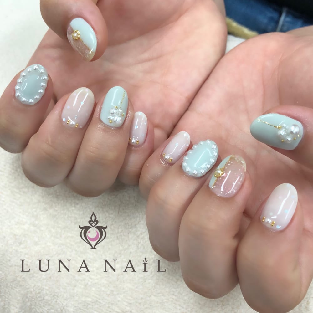 グリーンネイル Luna Nail ルナネイル のネイルデザイン ネイル まつげサロンを予約するなら楽天ビューティ