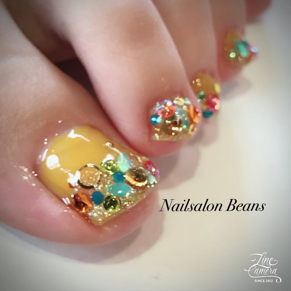 フットジェル サマーバージョン Nail Salon Beans ネイルサロンビーンズ のネイルデザイン ネイル まつげサロンを予約するなら楽天ビューティ