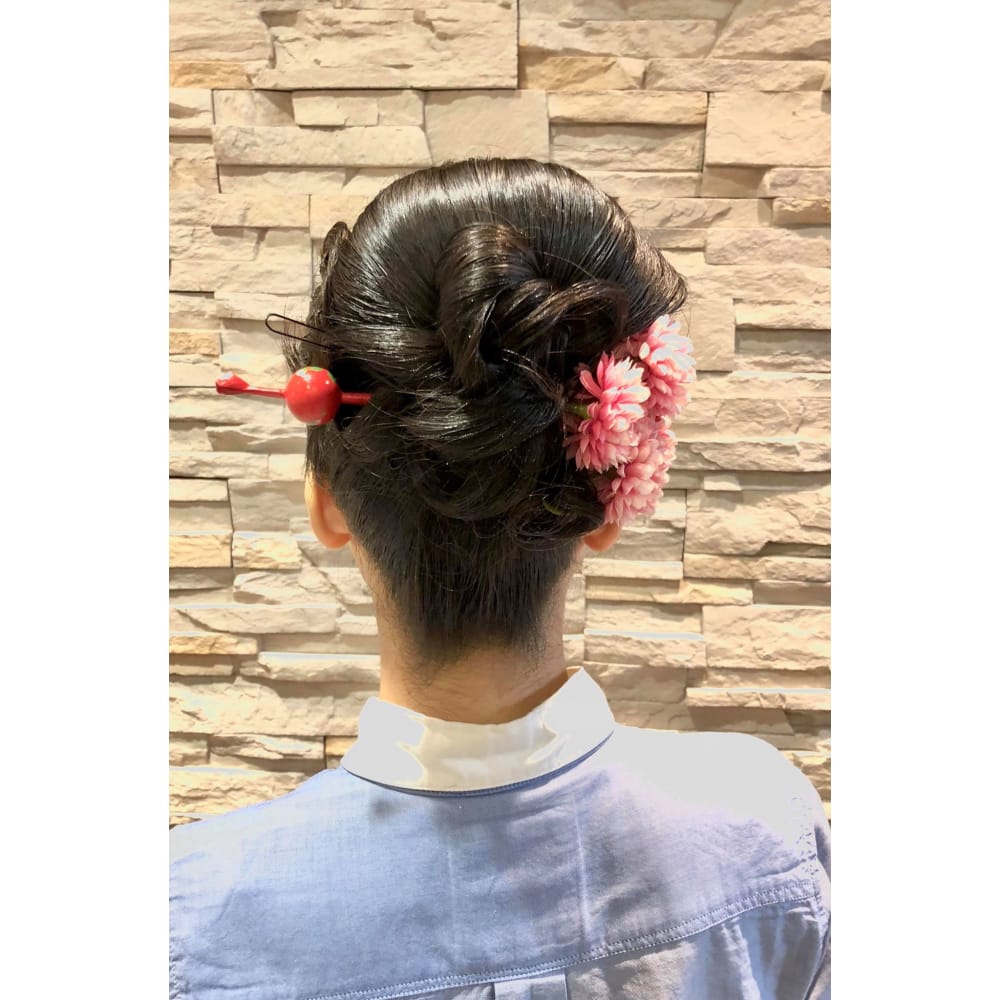 結婚式のお呼ばれに 新日本髪崩しの振袖ヘアアレンジ Hair Make Opsis オプシス のヘアスタイル 美容院 美容室を予約するなら楽天ビューティ
