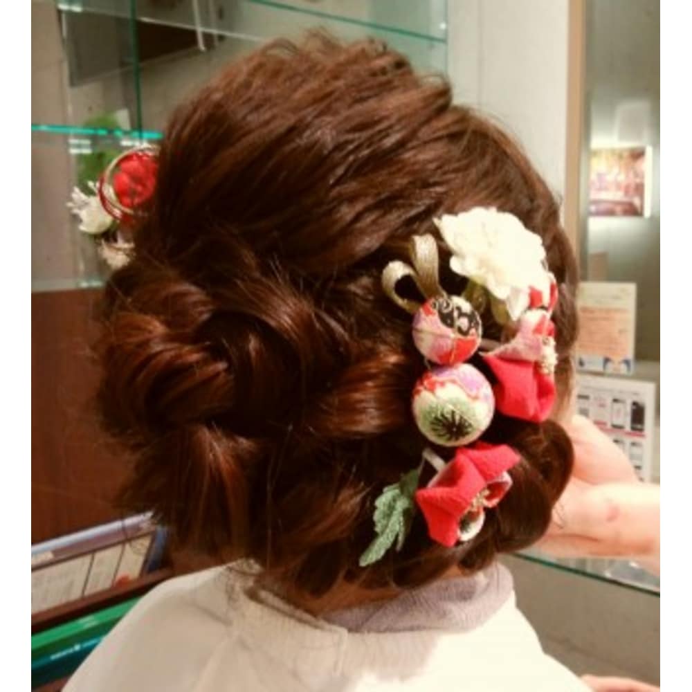 和装 編み込みアップスタイル Comfort By Emu International コンフォート バイ エムインターナショナル カスカベ のヘアスタイル 美容院 美容室を予約するなら楽天ビューティ
