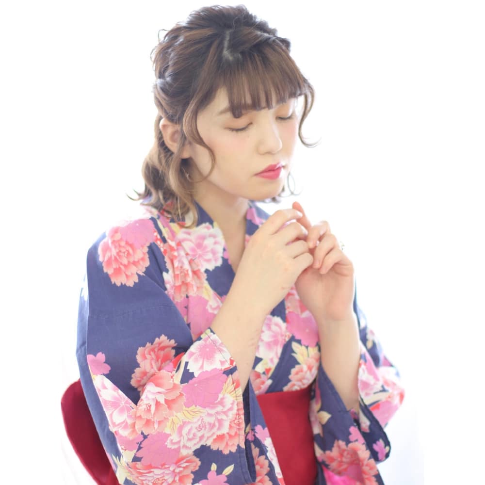 浴衣ヘアアレンジ 星野菜美 小顔効果 浴衣ヘアアレンジ Hair Resort Bouquet ヘアリゾートブーケ のヘアスタイル 美容院 美容室を予約するなら楽天ビューティ