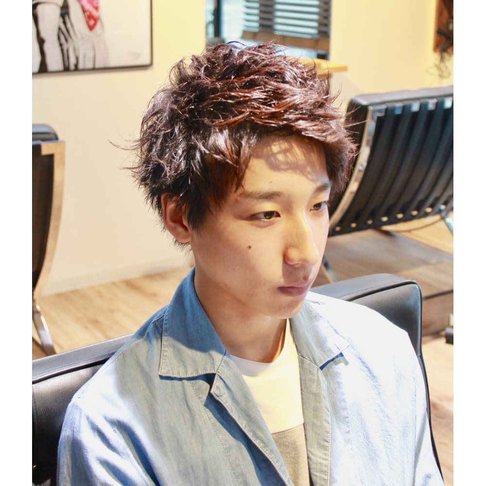 王道ハーフアップバングスタイル Men S Hair Spice 夢咲店 スパイス のヘアスタイル 美容院 美容室を予約するなら楽天ビューティ