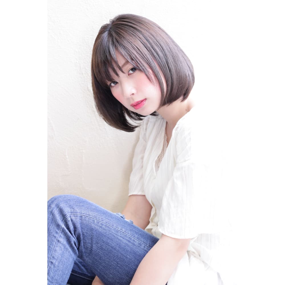 京都 烏丸 透明感オトナ暗髪ナチュラルボブ ルーリールー Rulyru ルーリールー のヘアスタイル 美容院 美容室を予約するなら楽天ビューティ