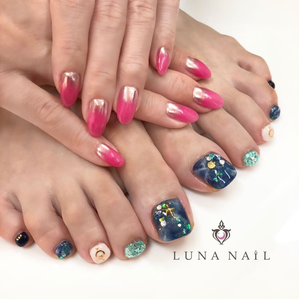 ハンド フット同時ネイル Luna Nail ルナネイル のネイルデザイン ネイル まつげサロンを予約するなら楽天ビューティ