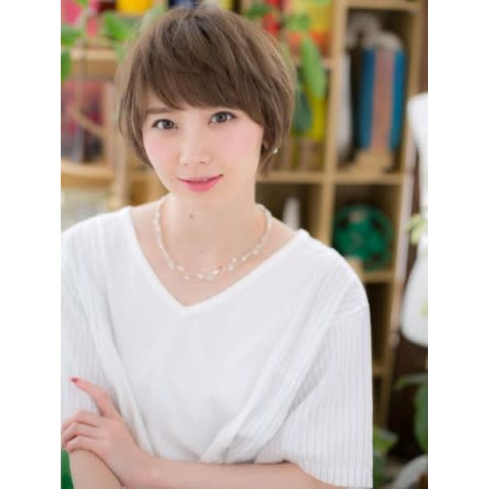 前下がり 斜めバングの女っぽマッシュ Cover Hair Bliss 戸田公園西口店 カバーヘアブリス トダコウエンニシグチテン のヘアスタイル 美容院 美容室を予約するなら楽天ビューティ