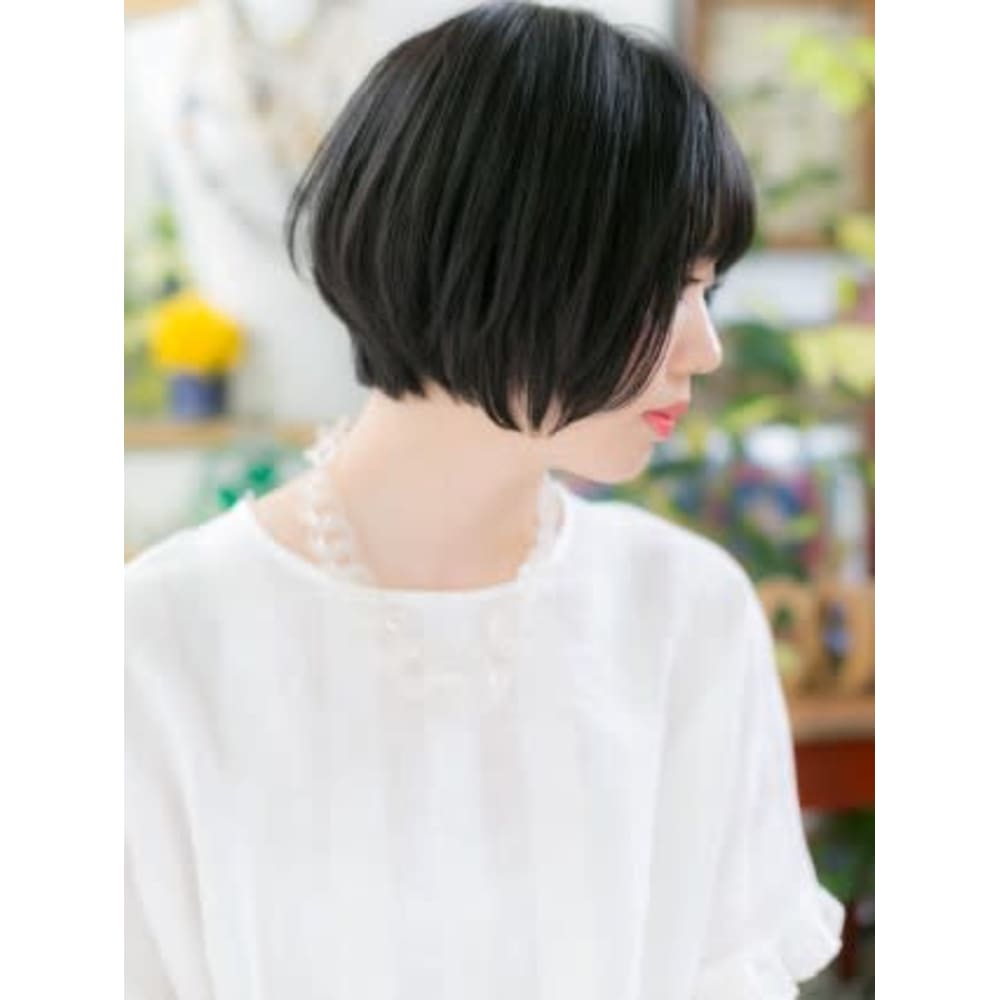 黒髪シンプル ショート前下がりボブ スマートボブ Cover Hair Spa Bliss 浦和西口店 カバーヘア アンド スパブリス ウラワニシグチテン のヘアスタイル 美容院 美容室を予約するなら楽天ビューティ
