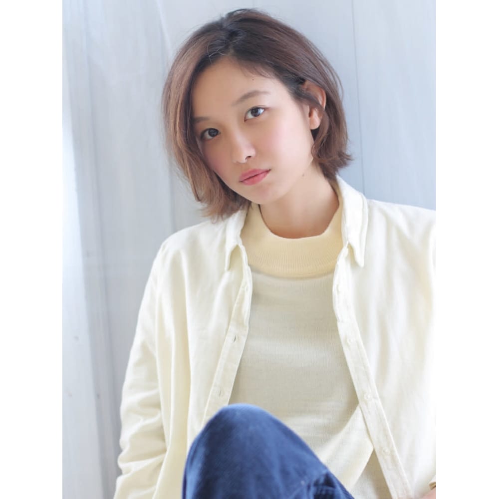 Bouquet 色気ある大人の耳かけモードボブ Hair Resort Bouquet ヘアリゾートブーケ のヘアスタイル 美容院 美容室を予約するなら楽天ビューティ