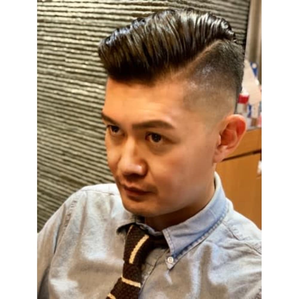 銀座ポンパドールフェード ヘアーモードキクチ 銀座店 ヘアーモードキクチ のヘアスタイル 美容院 美容室を予約するなら楽天ビューティ