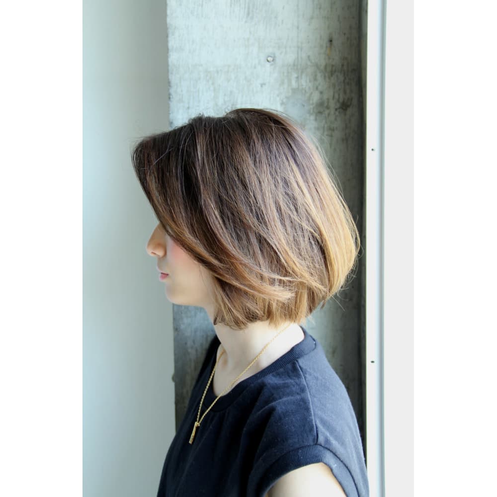 前髪長めのまとまるボブスタイル Dilla 川口店 ディラカワグチテン のヘアスタイル 美容院 美容室を予約するなら楽天ビューティ