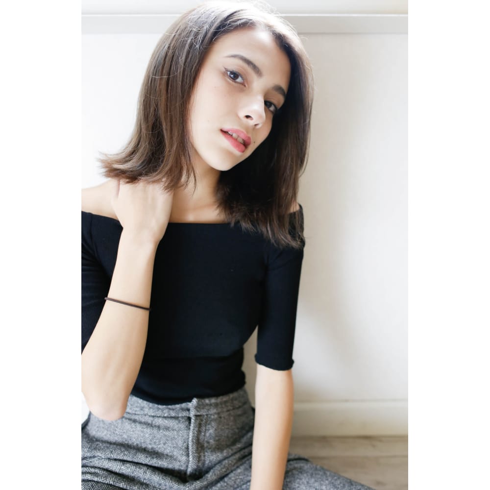 Lolonois梅田 かっこいい切りっぱなし 藤岡なおき Lolonois 梅田 ロロネー ウメダ のヘアスタイル 美容院 美容室を予約するなら楽天ビューティ